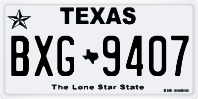 TX license plate BXG9407