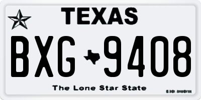 TX license plate BXG9408