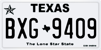 TX license plate BXG9409