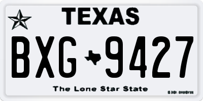 TX license plate BXG9427