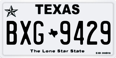 TX license plate BXG9429