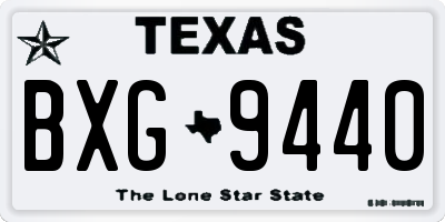 TX license plate BXG9440