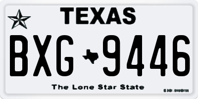 TX license plate BXG9446