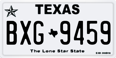 TX license plate BXG9459