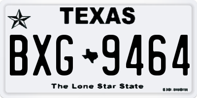 TX license plate BXG9464