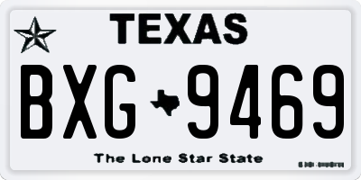 TX license plate BXG9469
