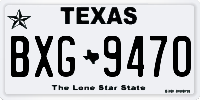 TX license plate BXG9470