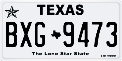 TX license plate BXG9473