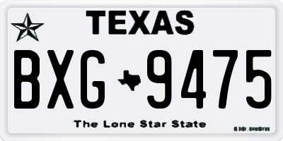 TX license plate BXG9475