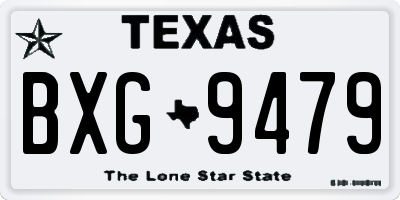 TX license plate BXG9479