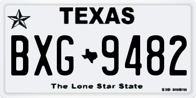 TX license plate BXG9482