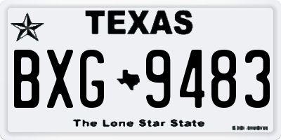 TX license plate BXG9483