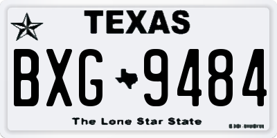 TX license plate BXG9484