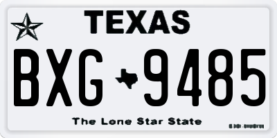 TX license plate BXG9485