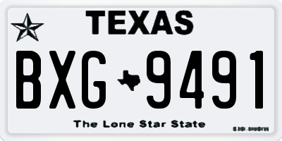 TX license plate BXG9491