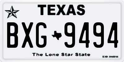 TX license plate BXG9494