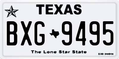 TX license plate BXG9495