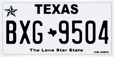 TX license plate BXG9504