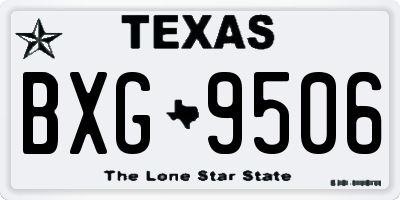 TX license plate BXG9506