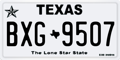 TX license plate BXG9507