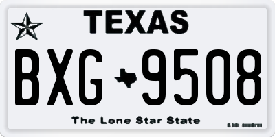 TX license plate BXG9508
