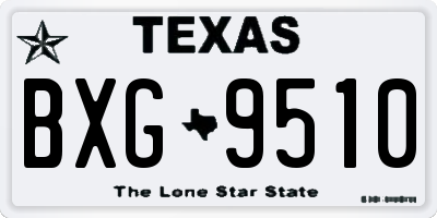 TX license plate BXG9510
