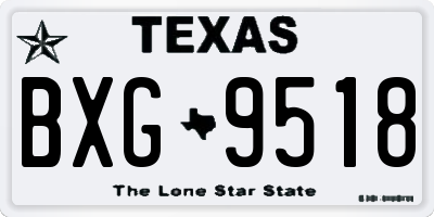 TX license plate BXG9518