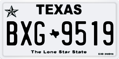 TX license plate BXG9519