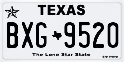 TX license plate BXG9520