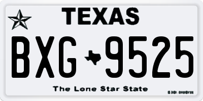 TX license plate BXG9525
