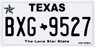 TX license plate BXG9527