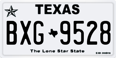 TX license plate BXG9528