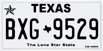 TX license plate BXG9529