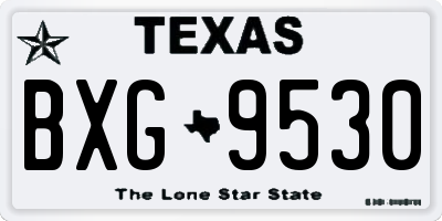 TX license plate BXG9530