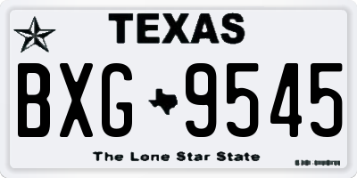 TX license plate BXG9545