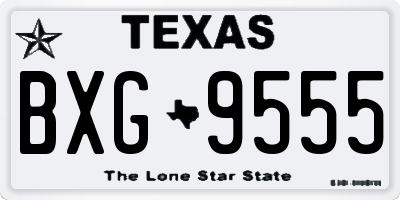 TX license plate BXG9555