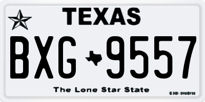 TX license plate BXG9557