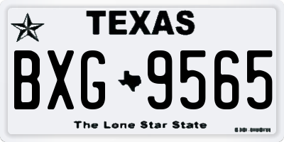 TX license plate BXG9565