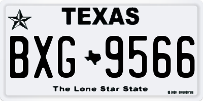 TX license plate BXG9566