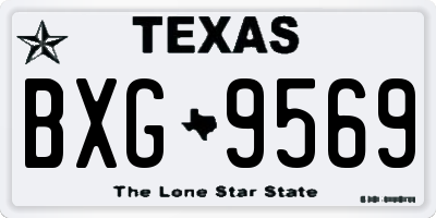 TX license plate BXG9569