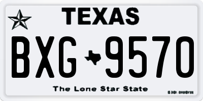 TX license plate BXG9570