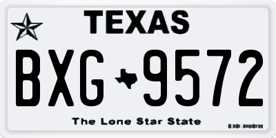 TX license plate BXG9572