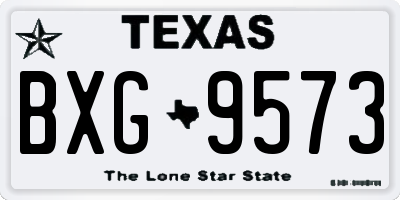 TX license plate BXG9573