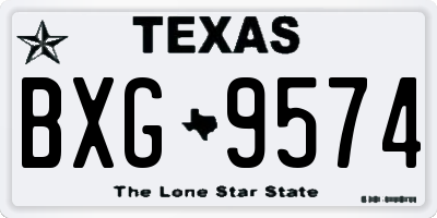 TX license plate BXG9574