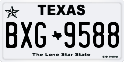 TX license plate BXG9588
