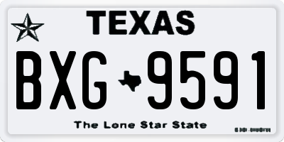 TX license plate BXG9591