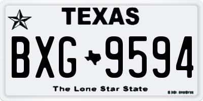 TX license plate BXG9594