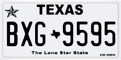 TX license plate BXG9595