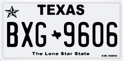 TX license plate BXG9606