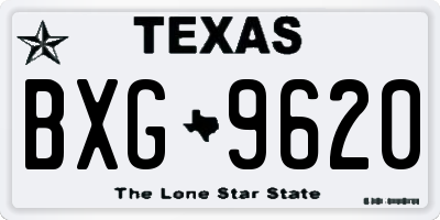 TX license plate BXG9620